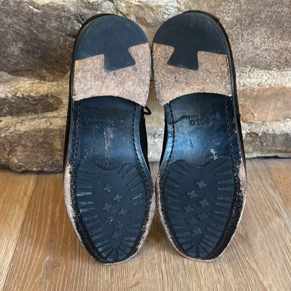 Polo Ralph Lauren # preppy men’s suede black boots sz 11 Daley price firm!